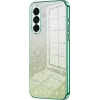 Phonesta Crystal Sparkle Silicone Back Cover hoesje voor Samsung Galaxy A36 - Groen