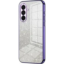 Phonesta Crystal Sparkle Silicone Back Cover hoesje voor Samsung Galaxy A36 - Paars