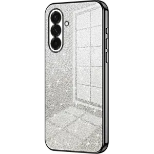 Phonesta Crystal Sparkle Silicone Back Cover hoesje voor Samsung Galaxy A36 - Zwart