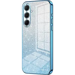 Phonesta Crystal Sparkle Silicone Back Cover hoesje voor Samsung Galaxy A56 - Blauw