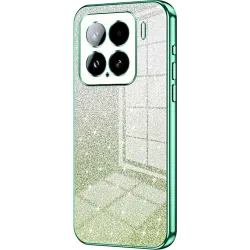 Phonesta Crystal Sparkle Silicone Back Cover hoesje voor Xiaomi 15 - Groen