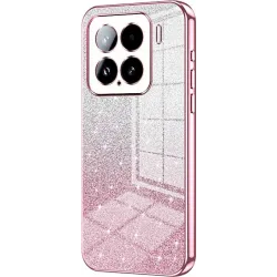 Phonesta Crystal Sparkle Silicone Back Cover hoesje voor Xiaomi 15 - Roze