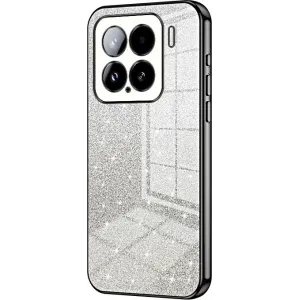 Phonesta Crystal Sparkle Silicone Back Cover hoesje voor Xiaomi 15 - Zwart