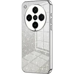 Phonesta Crystal Sparkle Silicone Back Cover hoesje voor Oppo Find X8 Pro - Zilver