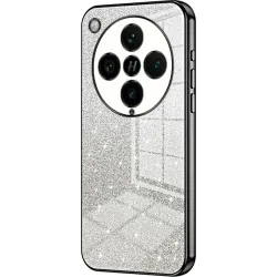 Phonesta Crystal Sparkle Silicone Back Cover hoesje voor Oppo Find X8 Pro - Zwart