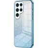 Phonesta Crystal Sparkle Silicone Back Cover hoesje voor Samsung Galaxy S25 Ultra - Blauw