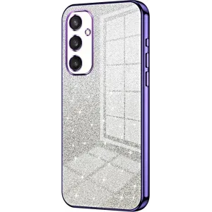 Phonesta Crystal Sparkle Silicone Back Cover hoesje voor Samsung Galaxy S25 - Paars