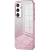 Phonesta Crystal Sparkle Silicone Back Cover hoesje voor Samsung Galaxy S25 - Roze