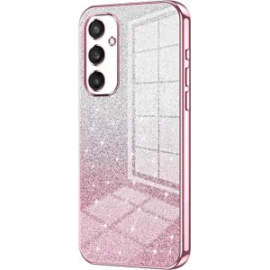 Phonesta Crystal Sparkle Silicone Back Cover hoesje voor Samsung Galaxy S25 - Roze
