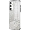 Phonesta Crystal Sparkle Silicone Back Cover hoesje voor Samsung Galaxy S25 - Zilver
