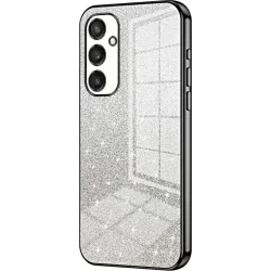 Phonesta Crystal Sparkle Silicone Back Cover hoesje voor Samsung Galaxy S25 - Zwart