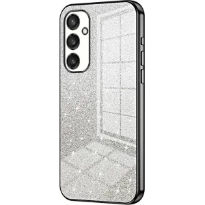 Phonesta Crystal Sparkle Silicone Back Cover hoesje voor Samsung Galaxy S25 - Zwart