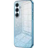 Phonesta Crystal Sparkle Silicone Back Cover hoesje voor Samsung Galaxy S25 Plus - Blauw