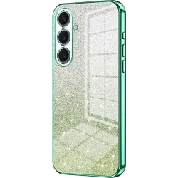 Phonesta Crystal Sparkle Silicone Back Cover hoesje voor Samsung Galaxy S25 Plus - Groen
