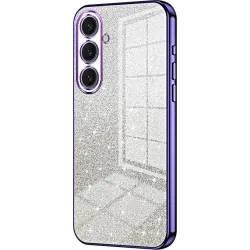 Phonesta Crystal Sparkle Silicone Back Cover hoesje voor Samsung Galaxy S25 Plus - Paars