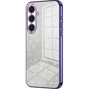 Phonesta Crystal Sparkle Silicone Back Cover hoesje voor Samsung Galaxy S25 Plus - Paars
