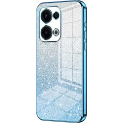 Phonesta Crystal Sparkle Silicone Back Cover hoesje voor Oppo Reno13 - Blauw