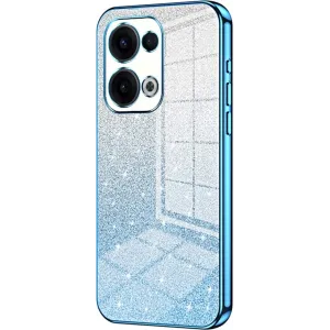 Phonesta Crystal Sparkle Silicone Back Cover hoesje voor Oppo Reno13 - Blauw