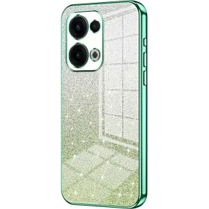 Phonesta Crystal Sparkle Silicone Back Cover hoesje voor Oppo Reno13 - Groen