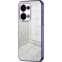 Phonesta Crystal Sparkle Silicone Back Cover hoesje voor Oppo Reno13 - Paars