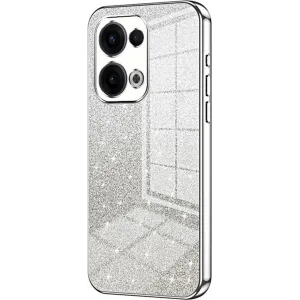 Phonesta Crystal Sparkle Silicone Back Cover hoesje voor Oppo Reno13 - Zilver