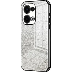 Phonesta Crystal Sparkle Silicone Back Cover hoesje voor Oppo Reno13 - Zwart