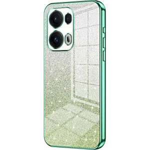 Phonesta Crystal Sparkle Silicone Back Cover hoesje voor Oppo Reno13 Pro - Groen