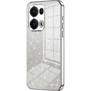 Phonesta Crystal Sparkle Silicone Back Cover hoesje voor Oppo Reno13 Pro - Zilver