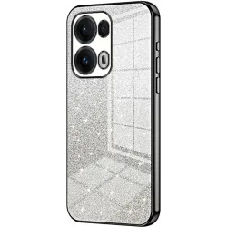 Phonesta Crystal Sparkle Silicone Back Cover hoesje voor Oppo Reno13 Pro - Zwart
