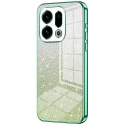 Phonesta Crystal Sparkle Silicone Back Cover hoesje voor Oppo Find X9 - Groen