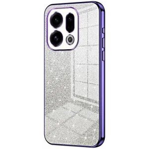 Phonesta Crystal Sparkle Silicone Back Cover hoesje voor Oppo Find X9 - Paars