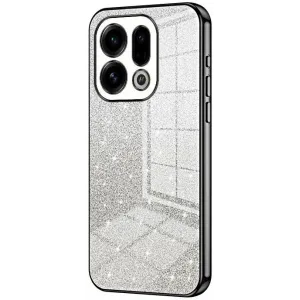 Phonesta Crystal Sparkle Silicone Back Cover hoesje voor Oppo Find X9 - Zwart