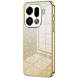 Phonesta Crystal Sparkle Silicone Back Cover hoesje voor Oppo Find X9 Pro - Goud