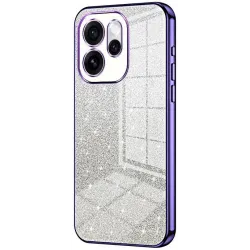 Phonesta Crystal Sparkle Silicone Back Cover hoesje voor Oppo Reno15 - Paars