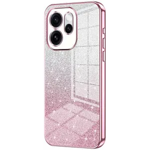 Phonesta Crystal Sparkle Silicone Back Cover hoesje voor Oppo Reno15 - Roze