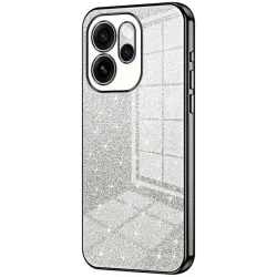 Phonesta Crystal Sparkle Silicone Back Cover hoesje voor Oppo Reno15 - Zwart
