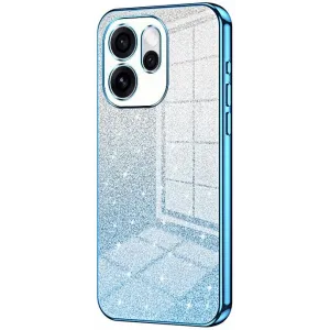 Phonesta Crystal Sparkle Silicone Back Cover hoesje voor Oppo Reno15 Pro - Blauw