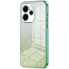 Phonesta Crystal Sparkle Silicone Back Cover hoesje voor Oppo Reno15 Pro - Groen