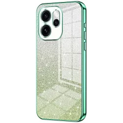 Phonesta Crystal Sparkle Silicone Back Cover hoesje voor Oppo Reno15 Pro - Groen
