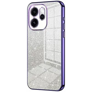 Phonesta Crystal Sparkle Silicone Back Cover hoesje voor Oppo Reno15 Pro - Paars