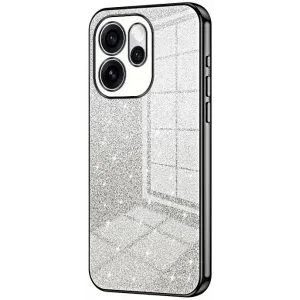 Phonesta Crystal Sparkle Silicone Back Cover hoesje voor Oppo Reno15 Pro - Zwart