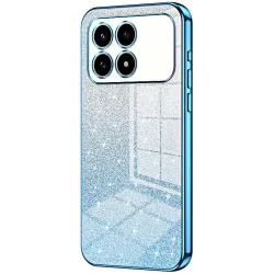 Phonesta Crystal Sparkle Silicone Back Cover hoesje voor Xiaomi Poco F8 Pro - Blauw