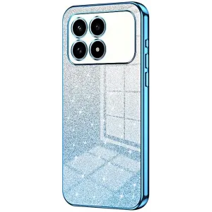 Phonesta Crystal Sparkle Silicone Back Cover hoesje voor Xiaomi Poco F8 Pro - Blauw