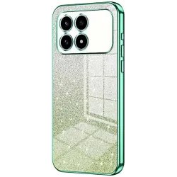 Phonesta Crystal Sparkle Silicone Back Cover hoesje voor Xiaomi Poco F8 Pro - Groen