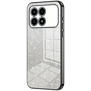 Phonesta Crystal Sparkle Silicone Back Cover hoesje voor Xiaomi Poco F8 Pro - Zwart