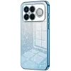Phonesta Crystal Sparkle Silicone Back Cover hoesje voor Xiaomi Poco F8 Ultra - Blauw