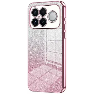 Phonesta Crystal Sparkle Silicone Back Cover hoesje voor Xiaomi Poco F8 Ultra - Roze