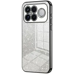 Phonesta Crystal Sparkle Silicone Back Cover hoesje voor Xiaomi Poco F8 Ultra - Zwart