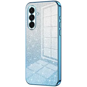 Phonesta Crystal Sparkle Silicone Back Cover hoesje voor Samsung Galaxy A37 - Blauw