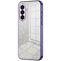 Phonesta Crystal Sparkle Silicone Back Cover hoesje voor Samsung Galaxy A37 - Paars